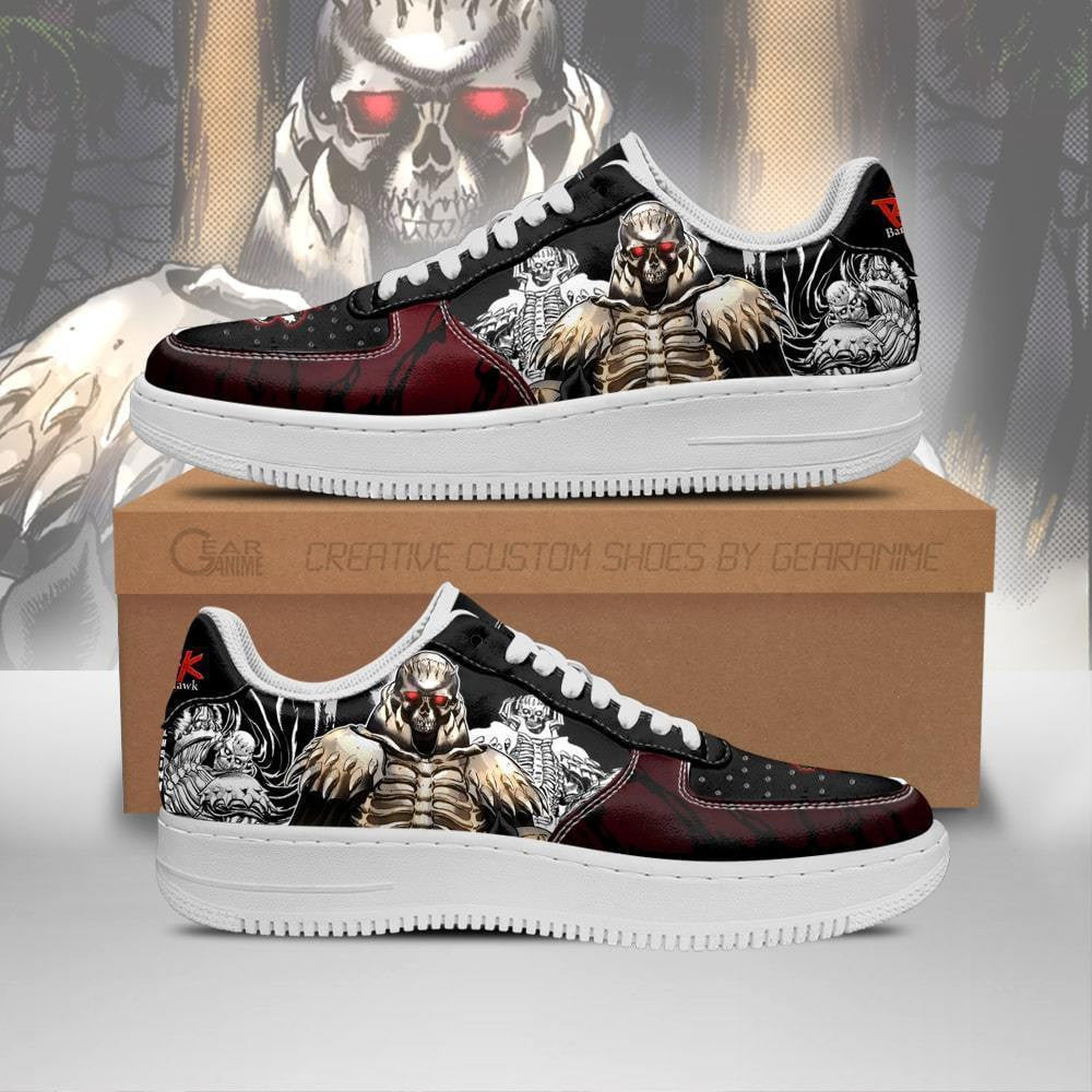 Baskets Anime Skull Knight en Cuir Chaussures Basses Unisexes Anime Manga
