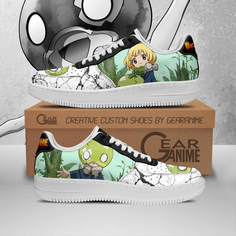 Baskets Anime Dr. Stone Suika en Cuir Chaussures Basses Unisexes Anime Manga