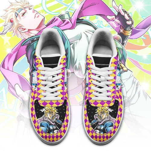 Baskets Anime Caesar Anthonio Zeppeli en Cuir Chaussures Basses Unisexes Anime Manga