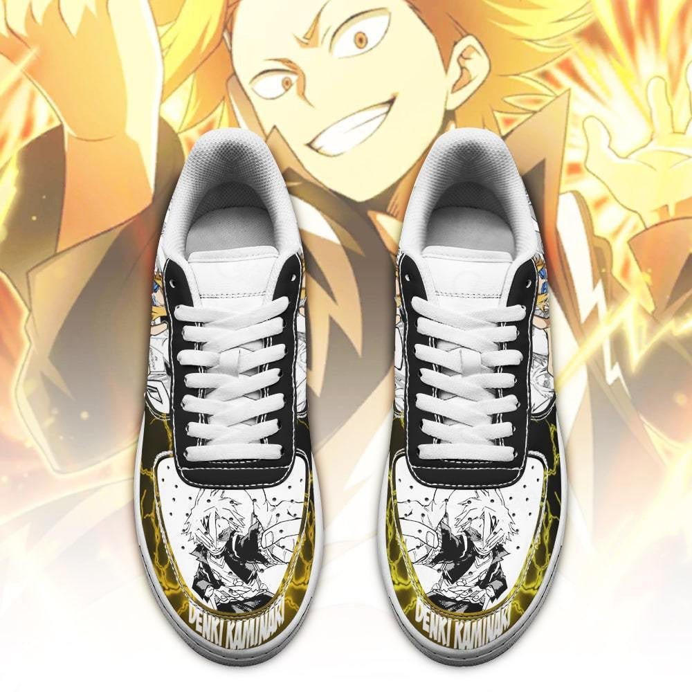 Baskets Anime Denki Kaminari en Cuir Chaussures Basses Unisexes Anime Manga