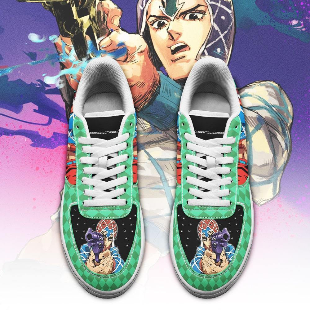 Baskets Anime Guido Mista en Cuir Chaussures Basses Unisexes Anime Manga