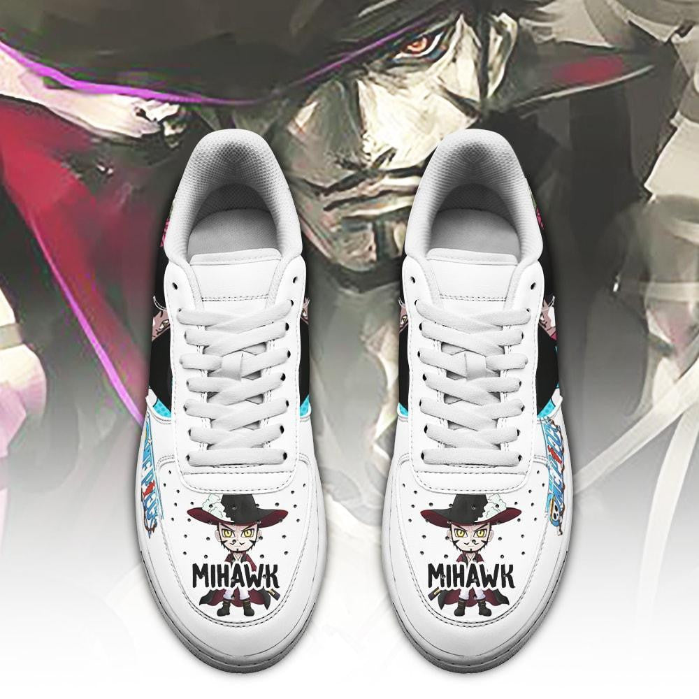 Baskets Anime Dracule Mihawk en Cuir Chaussures Basses Unisexes Anime Manga