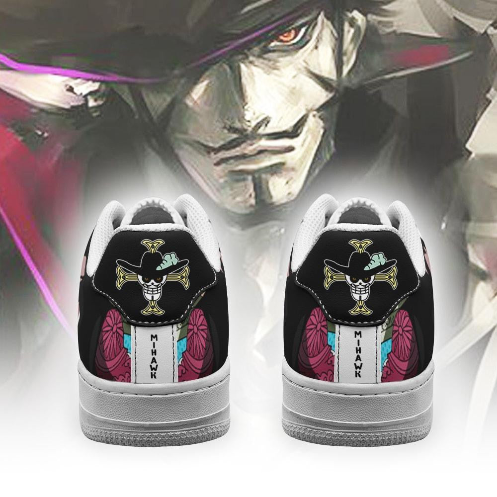 Baskets Anime Dracule Mihawk en Cuir Chaussures Basses Unisexes Anime Manga