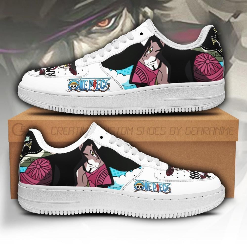 Baskets Anime Dracule Mihawk en Cuir Chaussures Basses Unisexes Anime Manga