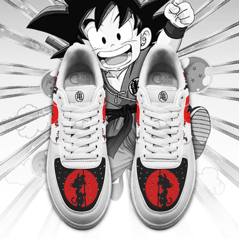 Baskets Anime Kids Goku Custom Low-Top Leather Sneakers Japanese Style en Cuir Chaussures Basses Unisexes Dragon Ball