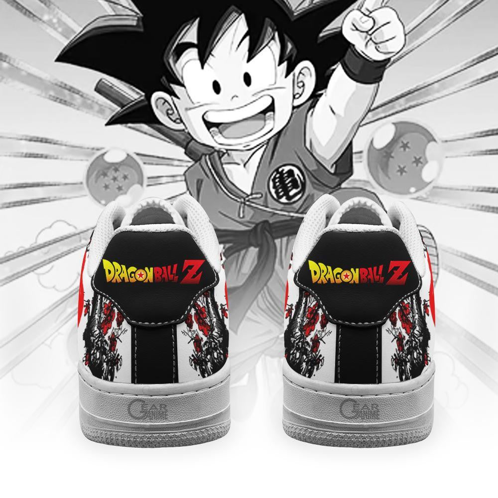 Baskets Anime Kids Goku Custom Low-Top Leather Sneakers Japanese Style en Cuir Chaussures Basses Unisexes Dragon Ball