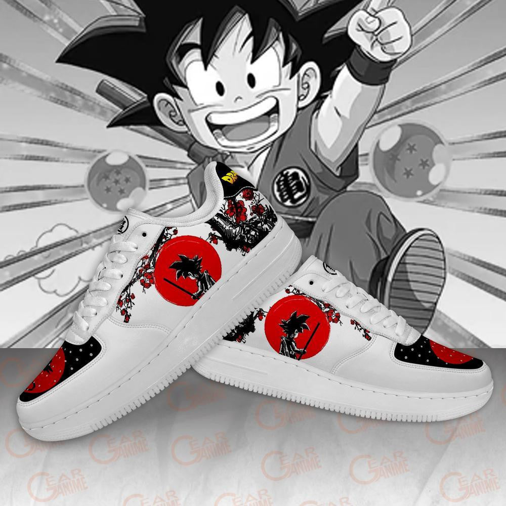 Baskets Anime Kids Goku Custom Low-Top Leather Sneakers Japanese Style en Cuir Chaussures Basses Unisexes Dragon Ball