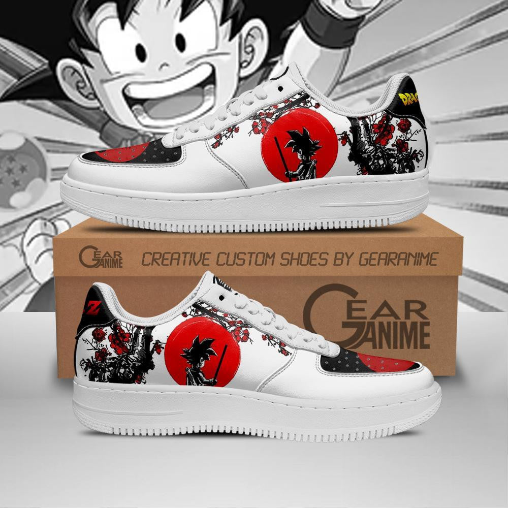 Baskets Anime Kids Goku Custom Low-Top Leather Sneakers Japanese Style en Cuir Chaussures Basses Unisexes Dragon Ball