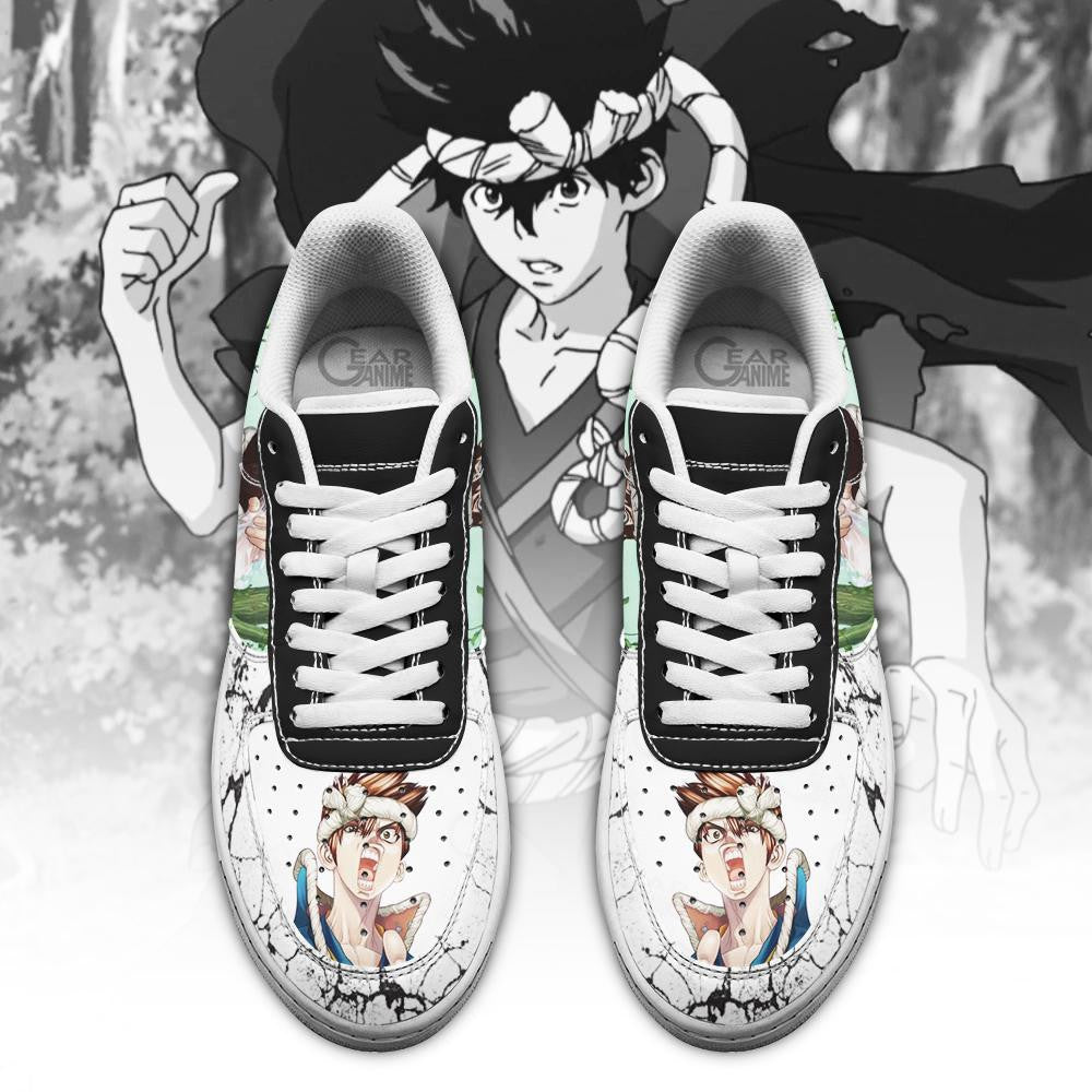 Baskets Anime Dr. Stone Chrome en Cuir Chaussures Basses Unisexes Anime Manga