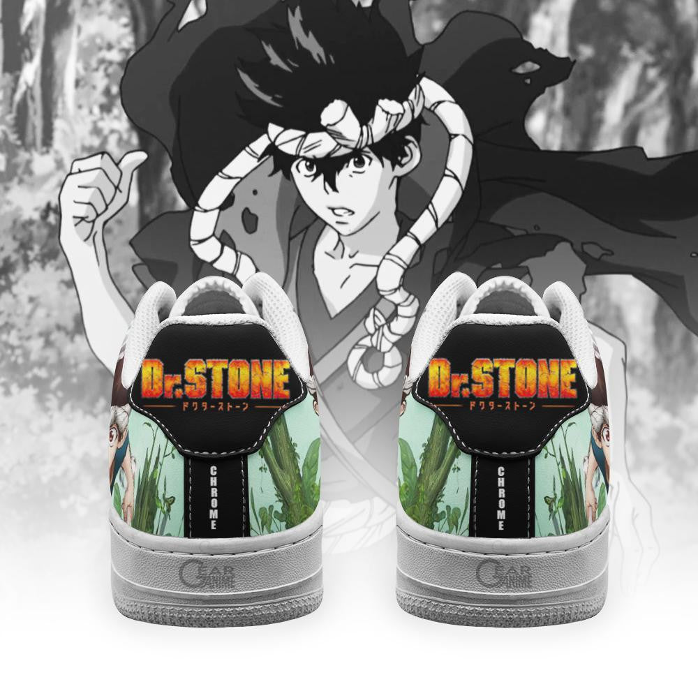 Baskets Anime Dr. Stone Chrome en Cuir Chaussures Basses Unisexes Anime Manga