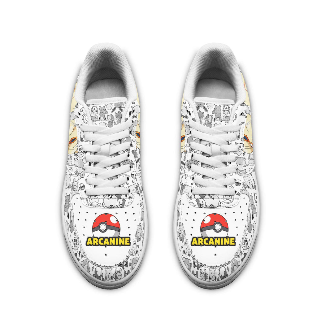 Baskets Anime Arcanine en Cuir Chaussures Basses Unisexes Anime Manga