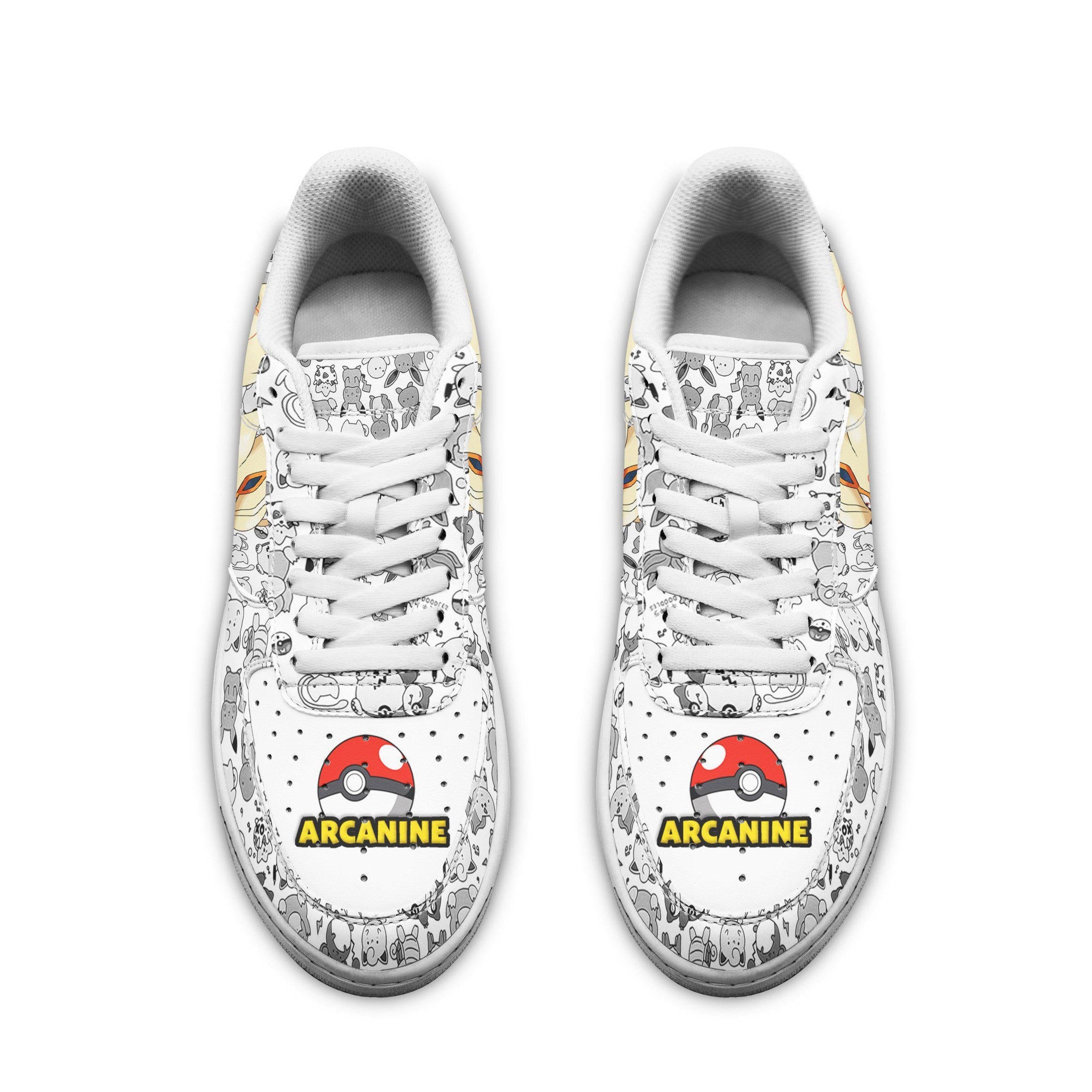 Baskets Anime Arcanine en Cuir Chaussures Basses Unisexes Anime Manga