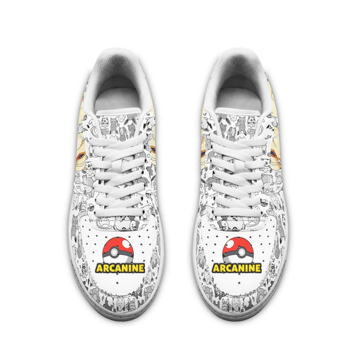 Baskets Anime Arcanine en Cuir Chaussures Basses Unisexes Anime Manga