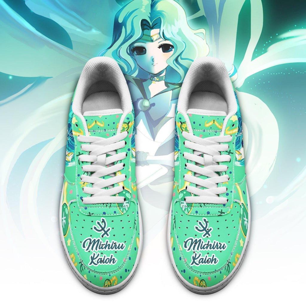 Baskets Anime Sailor Neptune en Cuir Chaussures Basses Unisexes Anime Manga