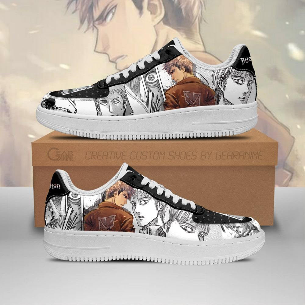 Baskets Anime Jean Kirstein en Cuir Chaussures Basses Unisexes Anime Manga