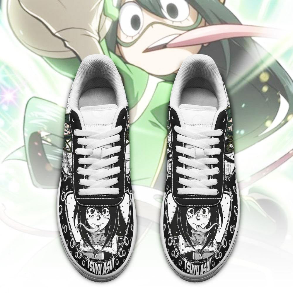 Baskets Anime Tsuyu Asui en Cuir Chaussures Basses Unisexes Anime Manga