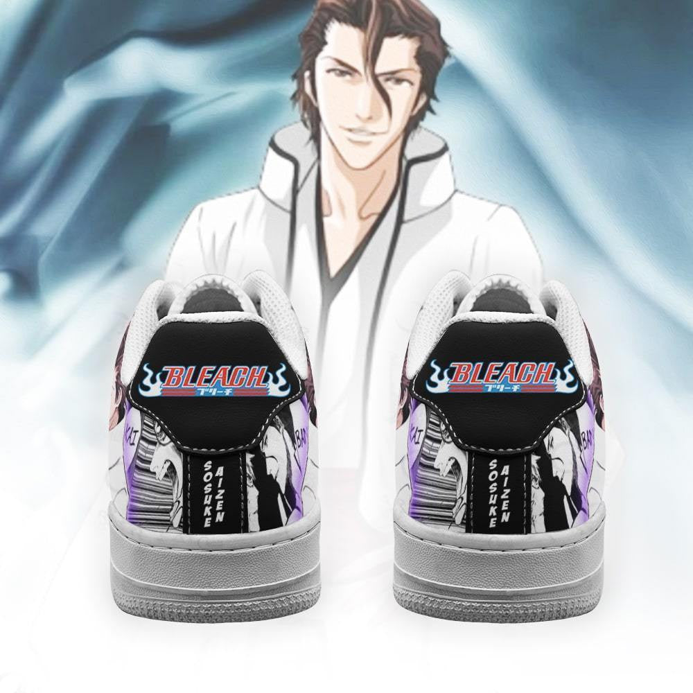 Baskets Anime Sosuke Aizen en Cuir Chaussures Basses Unisexes Anime Manga