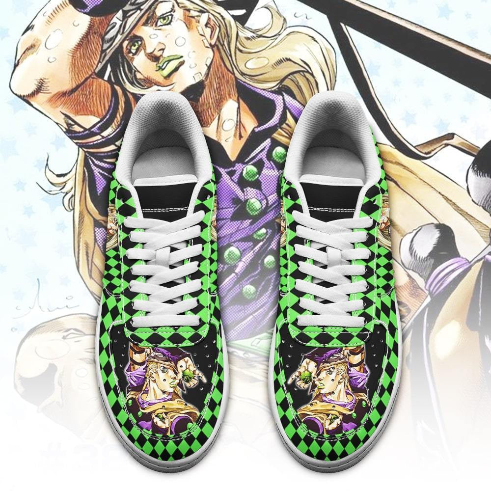 Baskets Anime Gyro Zeppeli en Cuir Chaussures Basses Unisexes Anime Manga
