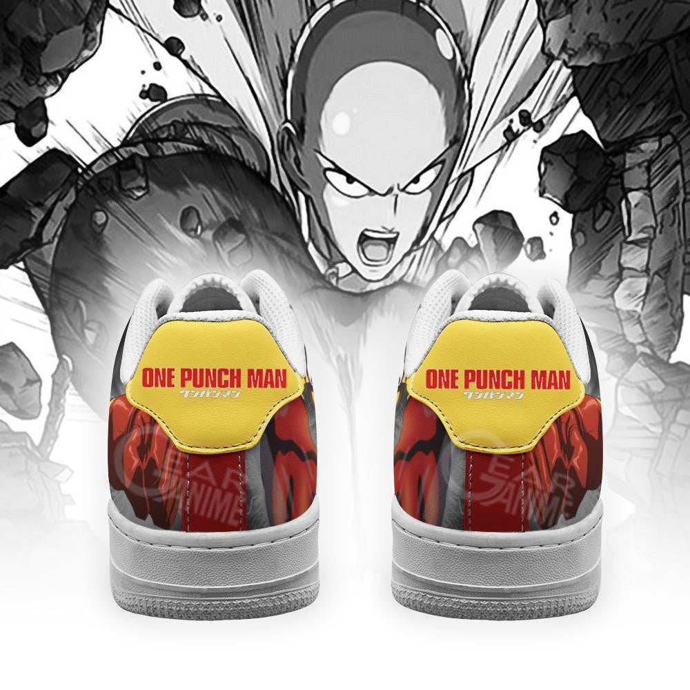 Baskets Anime Saitama en Cuir Chaussures Basses Unisexes Anime Manga