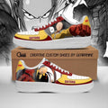 Baskets Anime Saitama en Cuir Chaussures Basses Unisexes Anime Manga