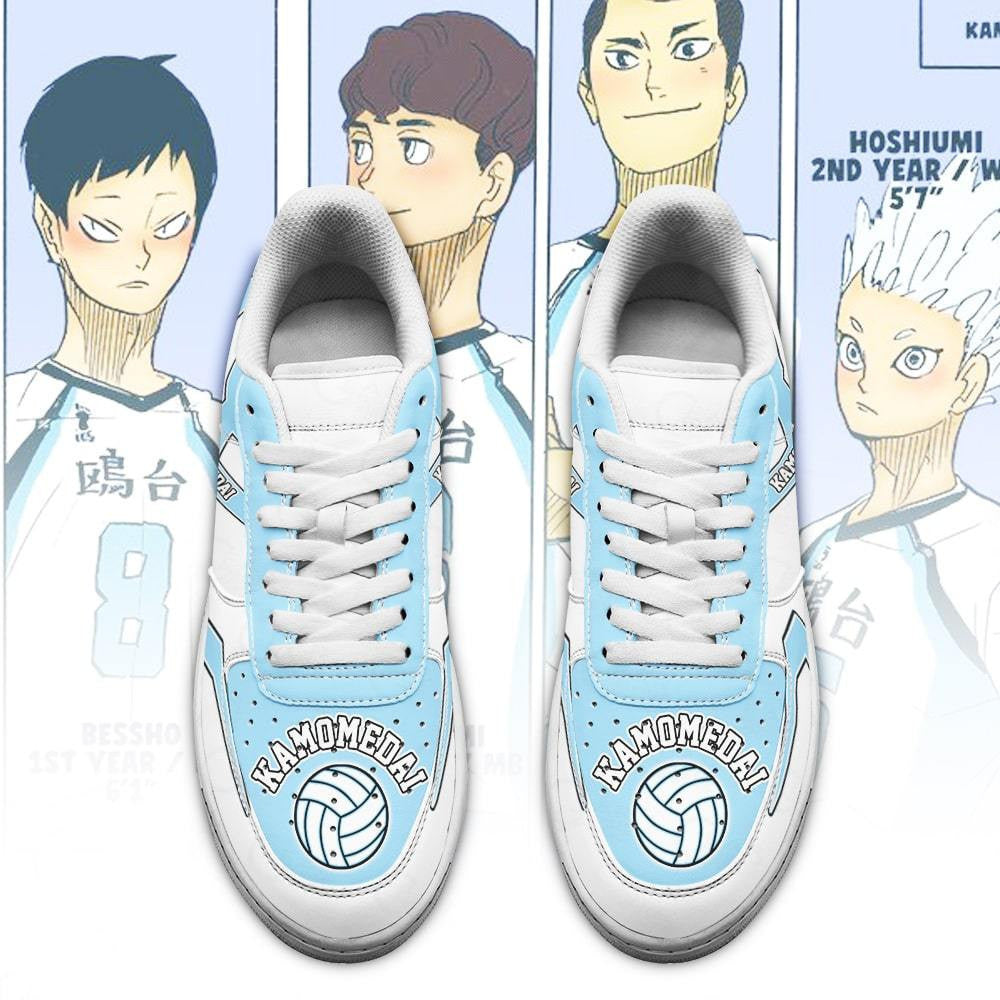 Baskets Anime Kamomedai High en Cuir Chaussures Basses Unisexes Anime Manga