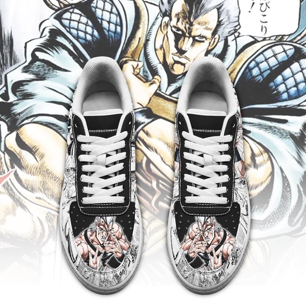 Baskets Anime Jean Pierre Polnareff en Cuir Chaussures Basses Unisexes Anime Manga