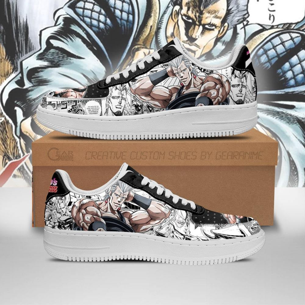 Baskets Anime Jean Pierre Polnareff en Cuir Chaussures Basses Unisexes Anime Manga