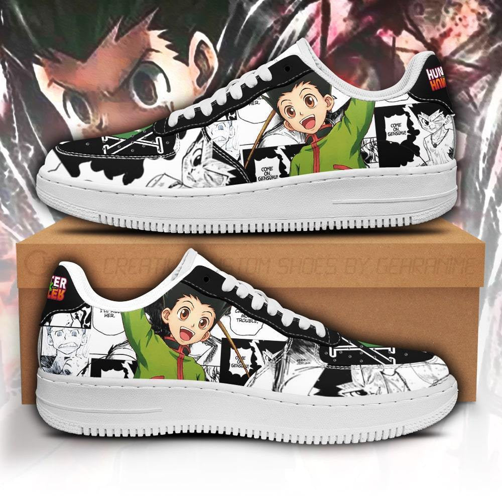 Baskets Anime Gon en Cuir Chaussures Basses Unisexes Anime Manga