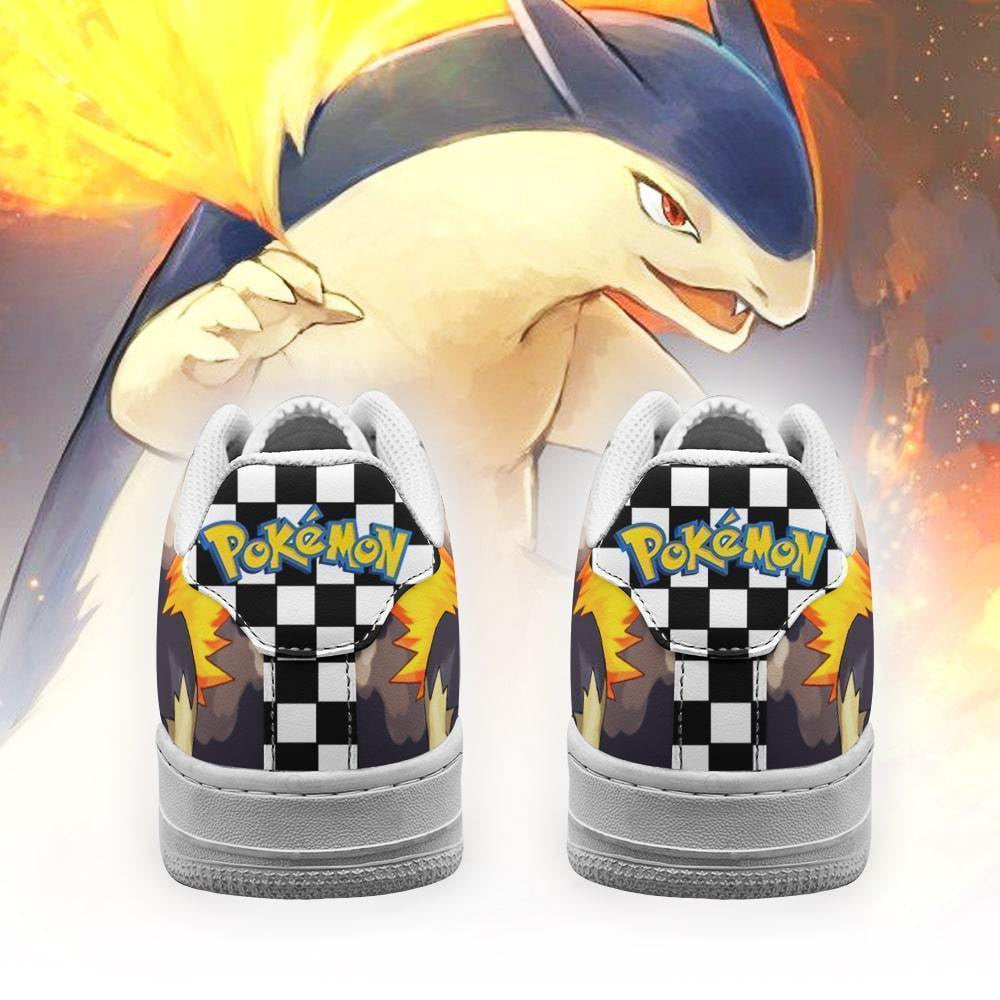 Baskets Anime Poke Typhlosion en Cuir Chaussures Basses Unisexes Anime Manga
