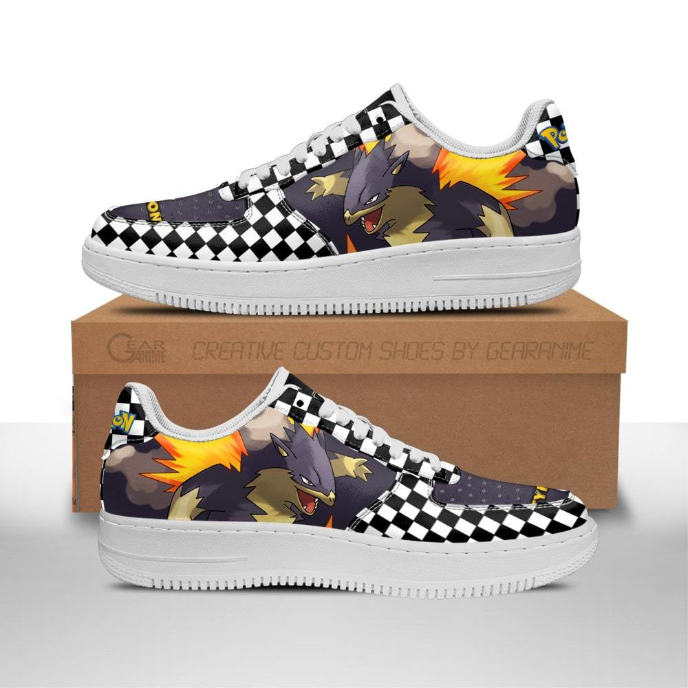 Baskets Anime Poke Typhlosion en Cuir Chaussures Basses Unisexes Anime Manga