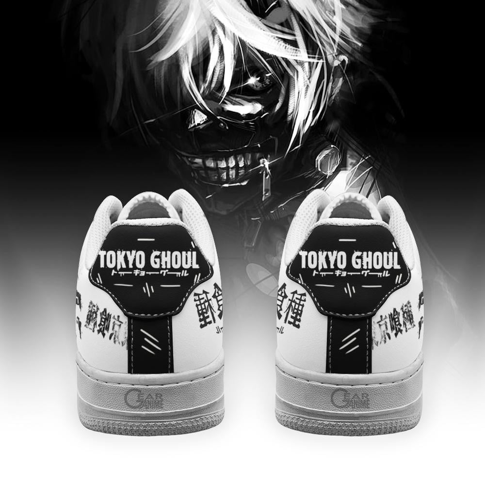 Baskets Anime Ken Kaneki BW en Cuir Chaussures Basses Unisexes Tokyo Ghoul