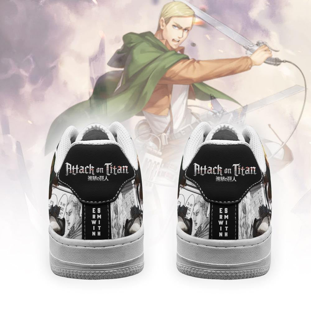 Baskets Anime AOT Scout Erwin en Cuir Chaussures Basses Unisexes Anime Manga