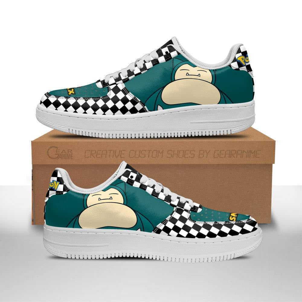 Baskets Anime Snorlax en Cuir Chaussures Basses Unisexes Anime Manga