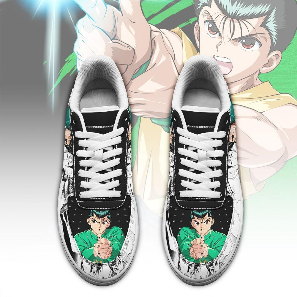 Baskets Anime Yusuke Urameshi en Cuir Chaussures Basses Unisexes Anime Manga