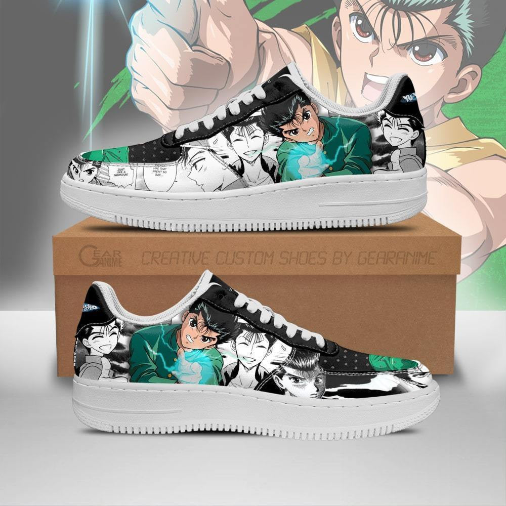 Baskets Anime Yusuke Urameshi en Cuir Chaussures Basses Unisexes Anime Manga