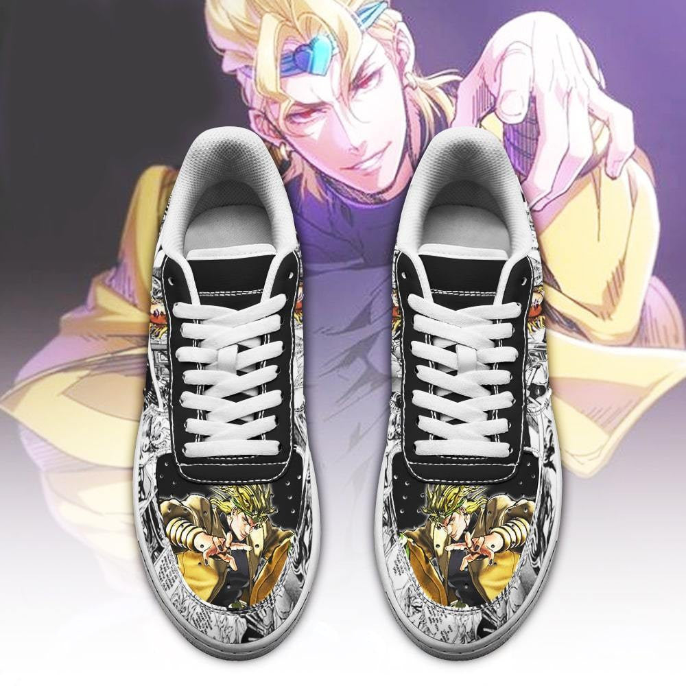 Baskets Anime Dio Brando en Cuir Chaussures Basses Unisexes Anime Manga