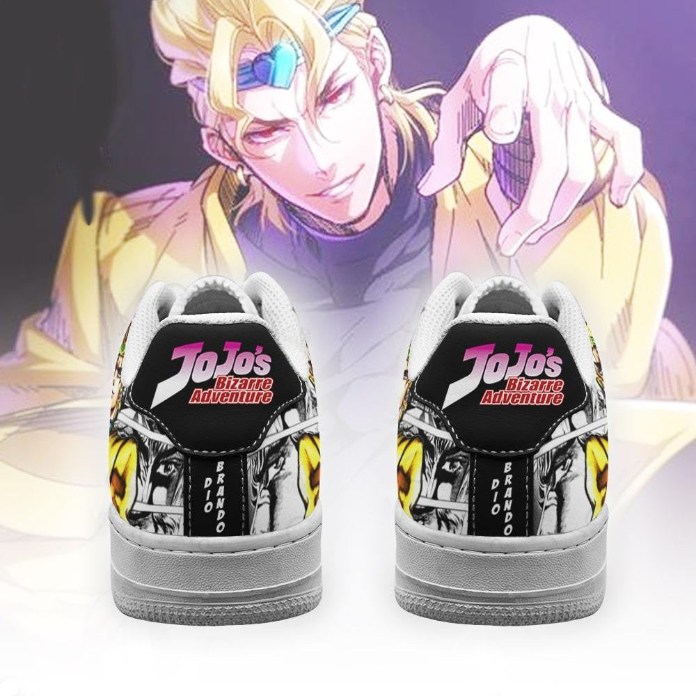 Baskets Anime Dio Brando en Cuir Chaussures Basses Unisexes Anime Manga