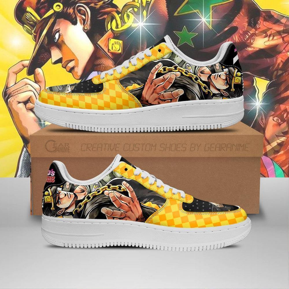Baskets Anime Jotaro Kujo en Cuir Chaussures Basses Unisexes Anime Manga