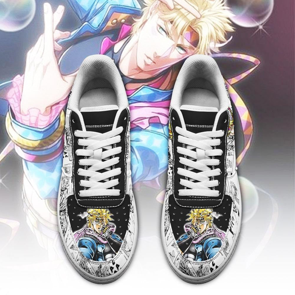 Baskets Anime Caesar Zeppeli en Cuir Chaussures Basses Unisexes Anime Manga
