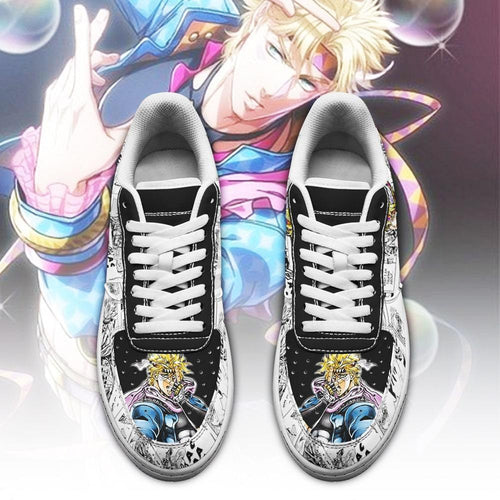 Baskets Anime Caesar Zeppeli en Cuir Chaussures Basses Unisexes Anime Manga
