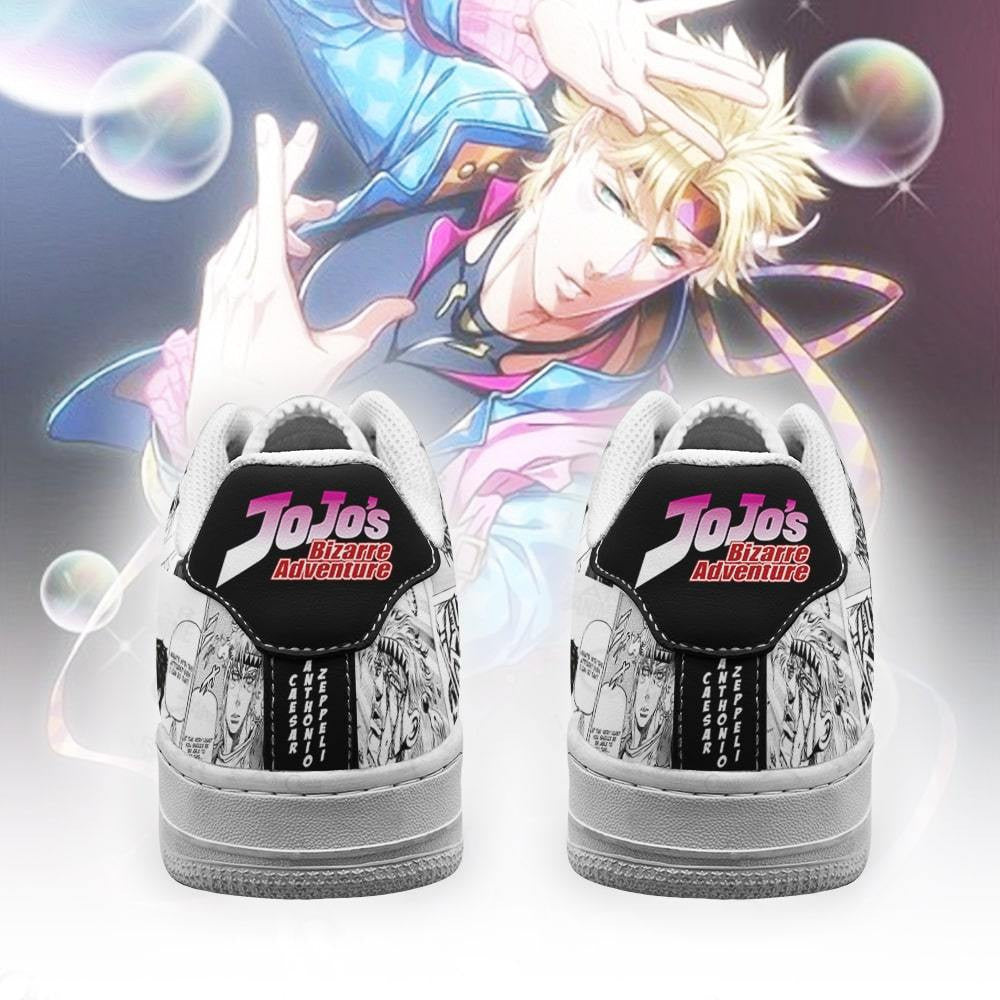 Baskets Anime Caesar Zeppeli en Cuir Chaussures Basses Unisexes Anime Manga