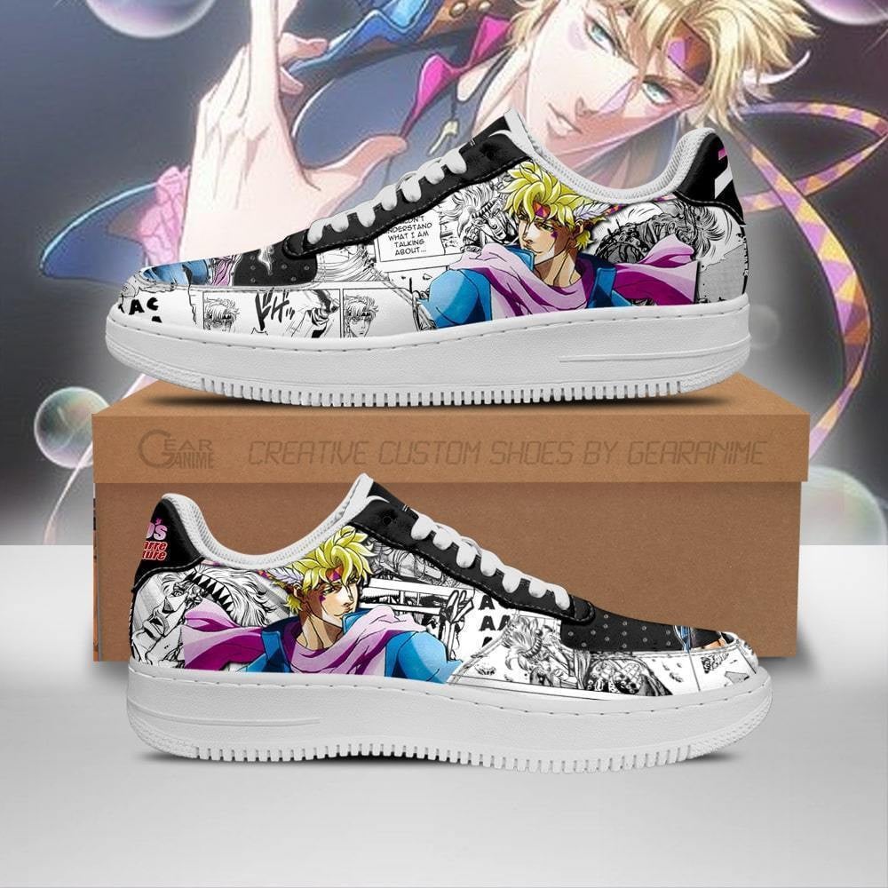 Baskets Anime Caesar Zeppeli en Cuir Chaussures Basses Unisexes Anime Manga