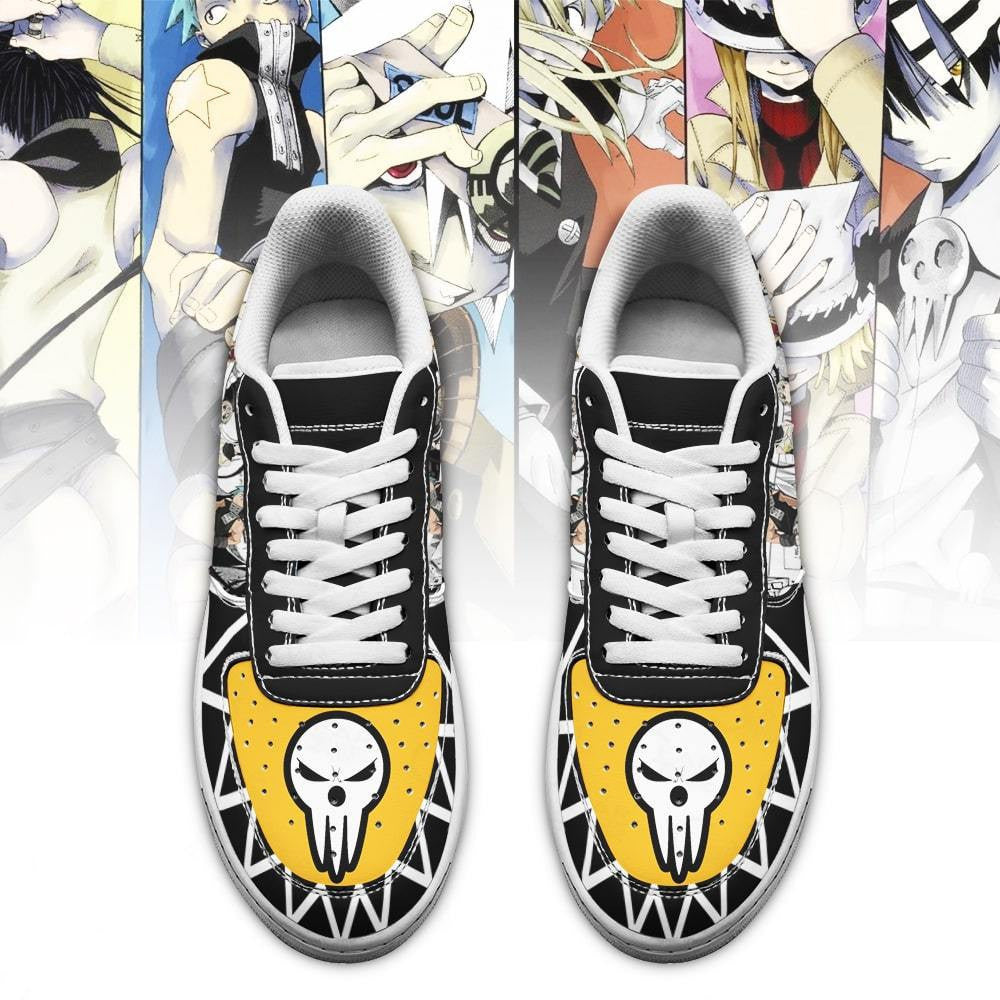Baskets Anime Soul Eater en Cuir Chaussures Basses Unisexes Anime Manga