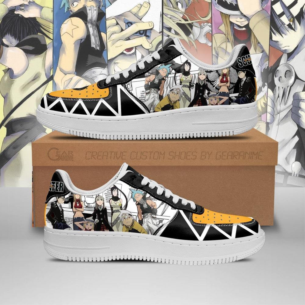 Baskets Anime Soul Eater en Cuir Chaussures Basses Unisexes Anime Manga