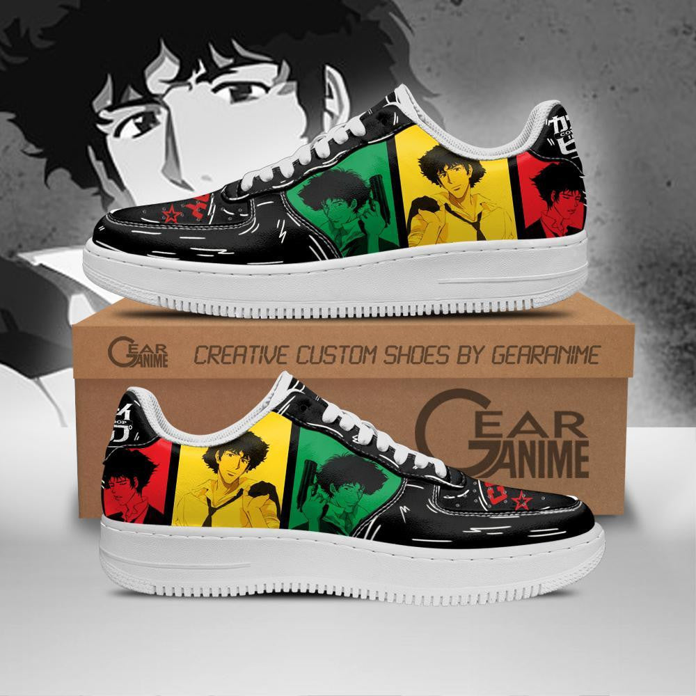 Baskets Anime Spike Spiegel en Cuir Chaussures Basses Unisexes Anime Manga