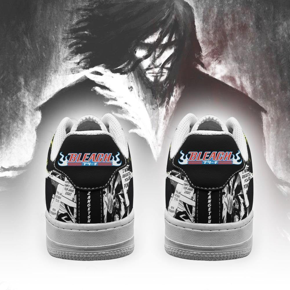 Baskets Anime Zangetsu en Cuir Chaussures Basses Unisexes Anime Manga