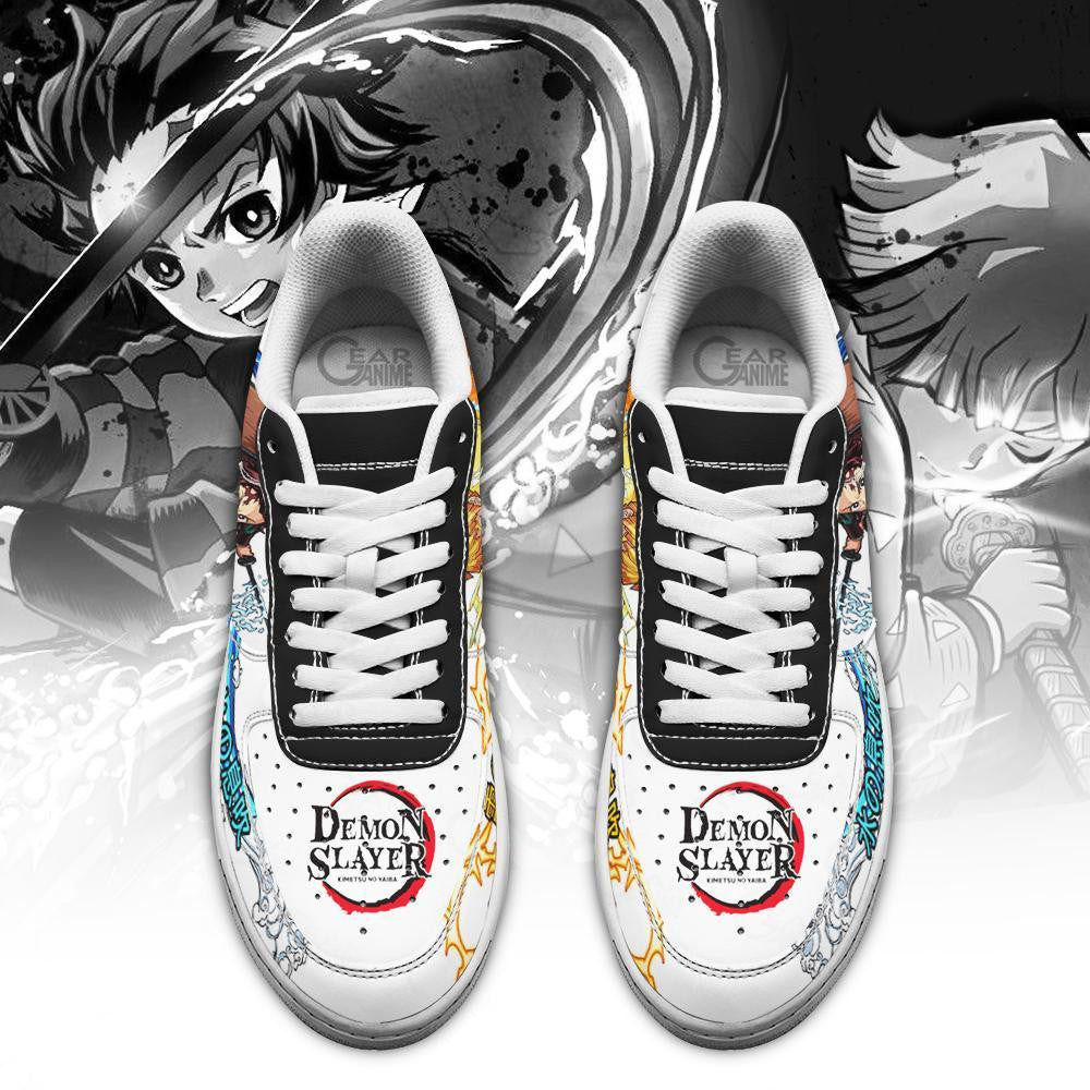 Baskets Anime Tanjiro And Zenitsu en Cuir Chaussures Basses Unisexes Demon Slayer