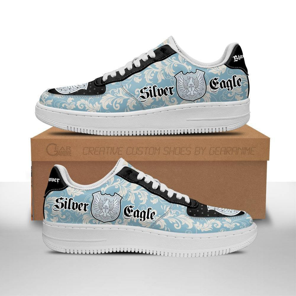 Baskets Anime Magic Knights Squad Silver Eagle en Cuir Chaussures Basses Unisexes Anime Manga