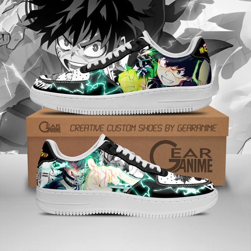 Baskets Anime Izuku Midoriya en Cuir Chaussures Basses Unisexes Anime Manga