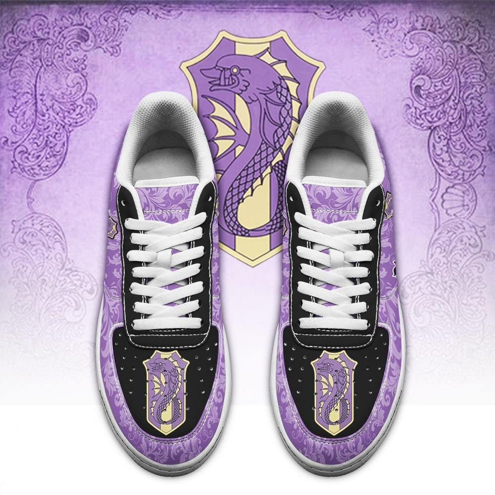 Baskets Anime Magic Knights Squad Purple Orca en Cuir Chaussures Basses Unisexes Anime Manga